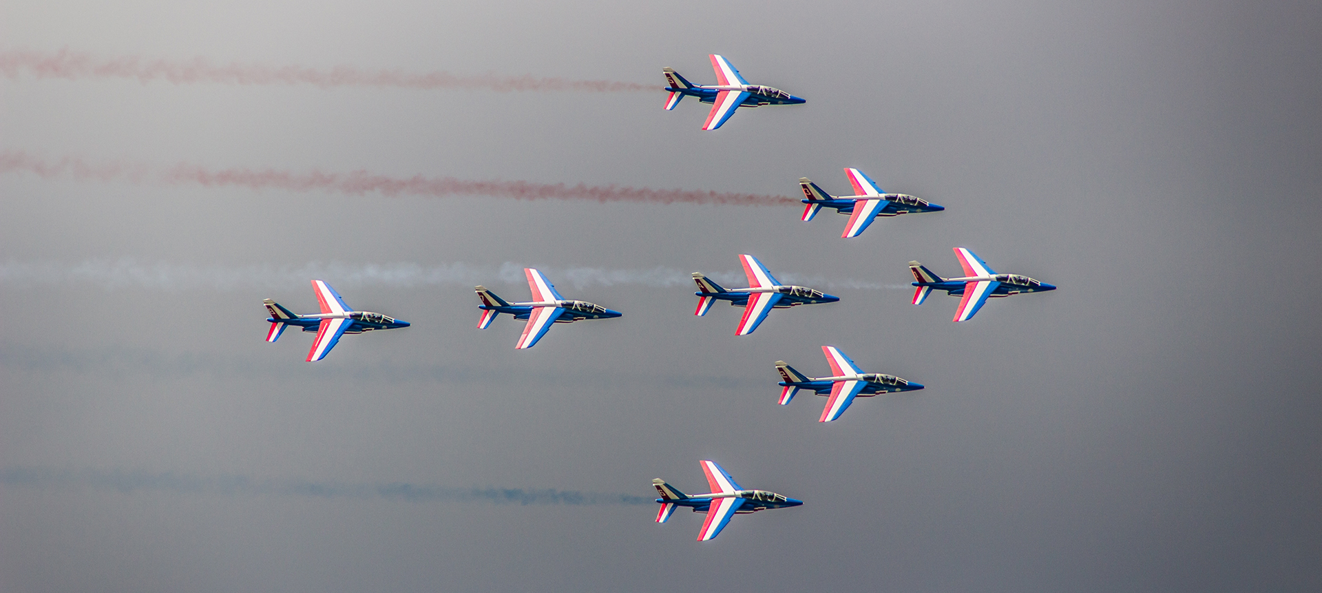 Photo de la patrouille de France en formation